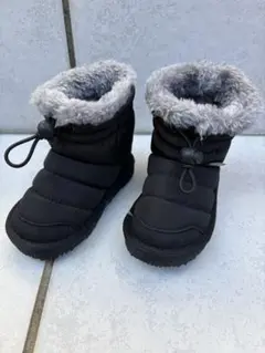 子ども用 ブラック スノーブーツ
