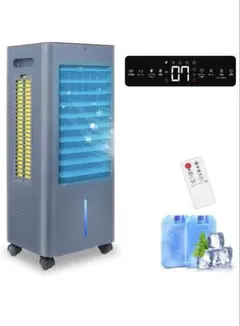 冷風扇 冷風扇風機 【3方向で吸水し冷感UP】LED液晶画面 8L大容量