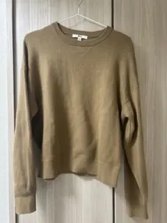 UNIQLO C スムースコットンクルーネックセーター ベージュ M