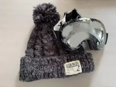 スキー スノボー ゴーグル ニット帽 hi-k ミラータイプ