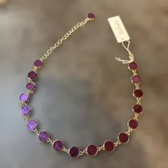 【新品未使用】tuleste パープルチャーム ネックレス