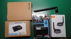 ワイヤレスHD送受信機、４K HDMI切換器、USB　TV用ハブ、無線LAN子機