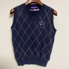 BEAMS GOLF ダイヤ柄 ノースリーブベスト S
