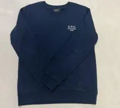 A.P.C. ネイビー コットン トレーナー