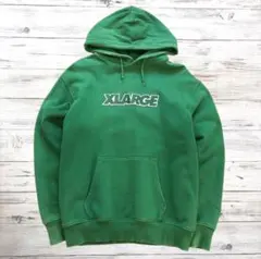 XLARGE エクストララージ パーカー デカロゴ グリーン M 0540