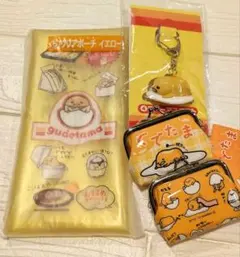 サンリオ　当りくじ　ぐでたま　クリアポーチ　ラバーマスコット　がま口財布