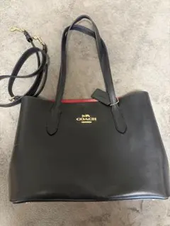 美品 コーチ 北川景子 ドラマ トートバッグ 黒 A4収納可 大容量 保存袋