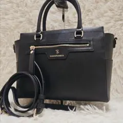未使用級 サマンサヴェガ スムースBOX ハンドバッグ ショルダーバック 黒