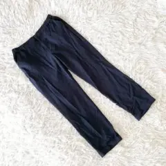 《グローバルワーク》 (L) ストレートパンツ ストレッチ ロールアップ ラフ