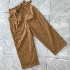 MEW’S REFINED CLOTHES ワイドパンツ ベルト付 キャメル M