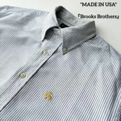 USA製 00s ブルックス ブラザーズ ストライプ ボタンダウン 長袖シャツ