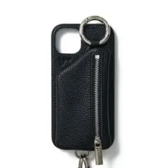 【極美品】ajew iPhoneケース　ブラック　黒　革　ベルト
