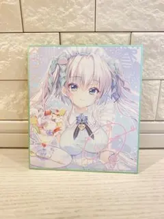 ももこ先生 複製サイン入り色紙 軸中心派 ひよりちゃん 桃 さしみねこ