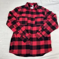 H&M エイチアンドエム チェック 赤 レッド 長袖 シャツ チェックシャツ
