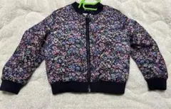 【h&m】98サイズ・ネイビー花柄アウター・ブルゾン【エイチアンドエム】