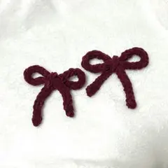 ハンドメイド 毛糸 リボン モチーフ