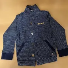 DOUBLE.B カーディガン 120 ネイビー ストライプ