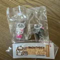 ハローキティめじるし、絆創膏キーホルダーコロコロクリリン3セット