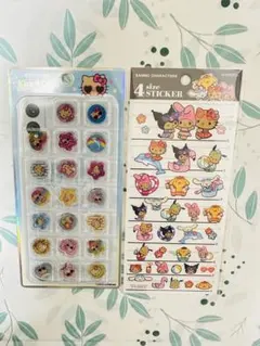 [正規品]日焼けキティおはじきシール日焼けSanrio4サイズステッカー2set