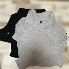 SHEIN 長袖ポロシャツ Mサイズ 2色セット