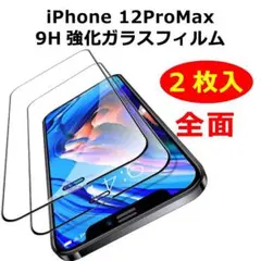 2枚セット iPhone12ミニ 12mini ガラスフィルム 光沢 全面