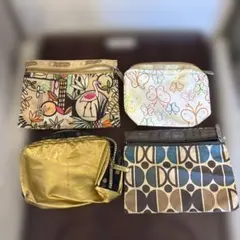LeSportsac ポーチ 4点セット フラミンゴ 蝶々のサムネイル