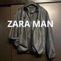 ZARA MAN シルバー光沢ブルゾン Mのサムネイル