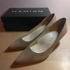 マミアン mamian 25㎝ パンプス ベージュ系 スエードのサムネイル