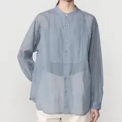 美品 ORCIVAL コットンボイル バンドカラーシャツのサムネイル