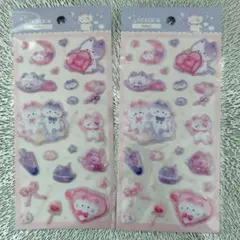 【102】ゆめねこ　ステッカー　ぷくぷく　シール　新品未開封　匿名配送　ぷっくり