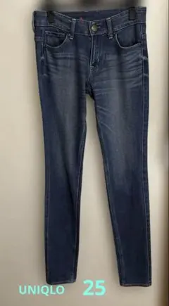 UNIQLO スキニーフィットテーパードミドルライズジーンズ 25 63.5cm
