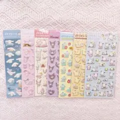 ダイソー　ぷくっとシール　7点　サンリオ　クロミ　シナモロール　ポチャッコ