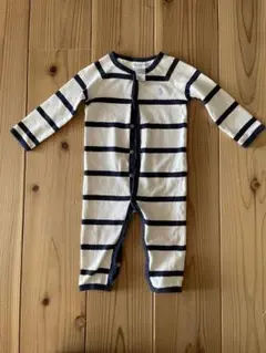 【美品】ラルフローレン ボーダー柄 長袖カバーオール 75cm（9M）