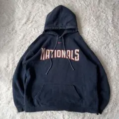 00s NIKE TEAM ナショナルズ パーカー センターロゴ ボックス 短丈のサムネイル
