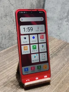 シンプルスマホ A201SH レッド SIMフリー - メルカリ