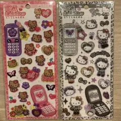 匿名配送♡平成ハッピーフォン 日焼けキティ ヒョウ柄キティ ギャル