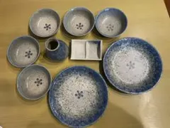 和食器セット 皿 小鉢 徳利 薬味皿 青釉流食器のサムネイル