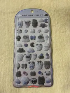 【正規品】コットンパフィ　どうぶつシロクロ