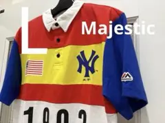【新品タグ付 】Majestic ヤンキース 半袖ポロシャツ MLB Lサイズのサムネイル