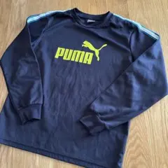 PUMA ネイビー 長袖カットソー 150 ドライ　速乾　軽量　プラT