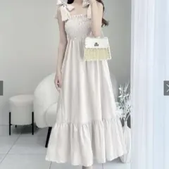 GRL ショルダーリボンティアードワンピース[pp148a]