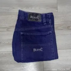 BlessU デニムショーツ 紫 Mサイズ