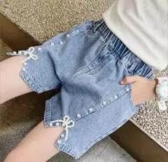 残り僅か！【新品】パールショートパンツ　デニム　夏服