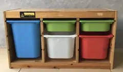 イケア　トロファスト 木製ラック カラフル収納ボックス付き