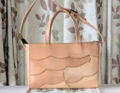 未使用品】 nouer スタッズ付きレザーショルダーバッグ グレー タグ 