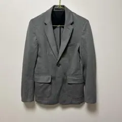 GU グレー テーラードジャケット シングルボタン Sサイズ