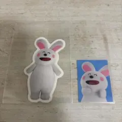 たべっ子どうぶつ　うさぎ　証明写真　ステッカー