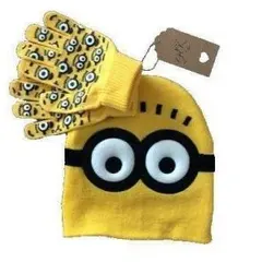 ミニオンズ ニット帽 手袋 セット