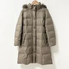 美品✨23区 ファー付きダウンコート　ベージュ　大きいサイズ44