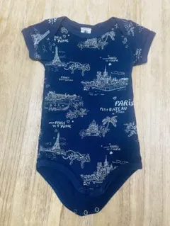PETIT BATEAU パリ柄プリントロンパース 6m 67㎝